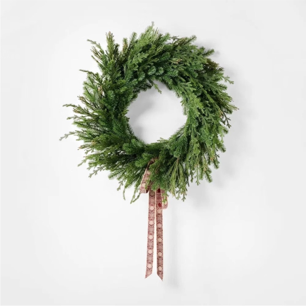 New 30" Fresh Cut Pine Christmas Wreath - Threshold designed with Studio McGee